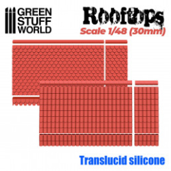 MOULES EN SILICONE - TOITS 1/48 (30MM)