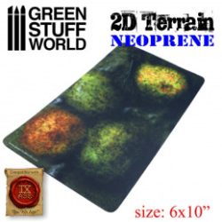 TERRAIN NEOPRENE 2D - FORÊT AVEC 4 ARBRES