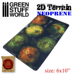 TERRAIN NEOPRENE 2D - FORÊT AVEC 6 ARBRES