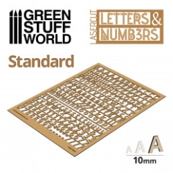 LETTRES ET NOMBRES 10 MM STANDARD