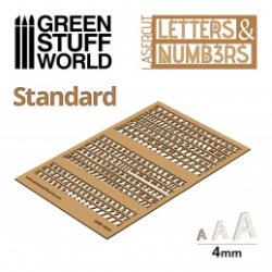 LETTRES ET NOMBRES 4 MM STANDARD