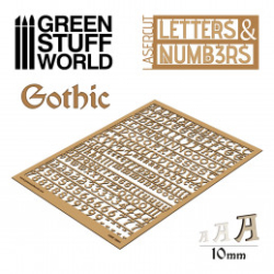 LETTRES ET NOMBRES 10 MM GOTHIQUE