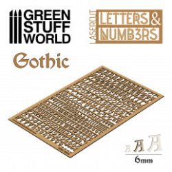 LETTRES ET NOMBRES 6 MM GOTHIQUE