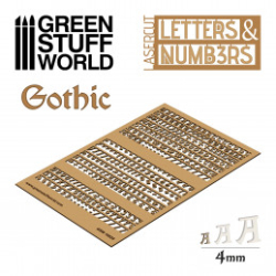 LETTRES ET NOMBRES 4 MM GOTHIQUE
