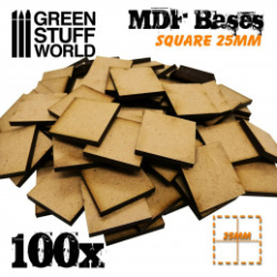 SOCLES CARRÉS 25 MM EN MDF (PACK X100)