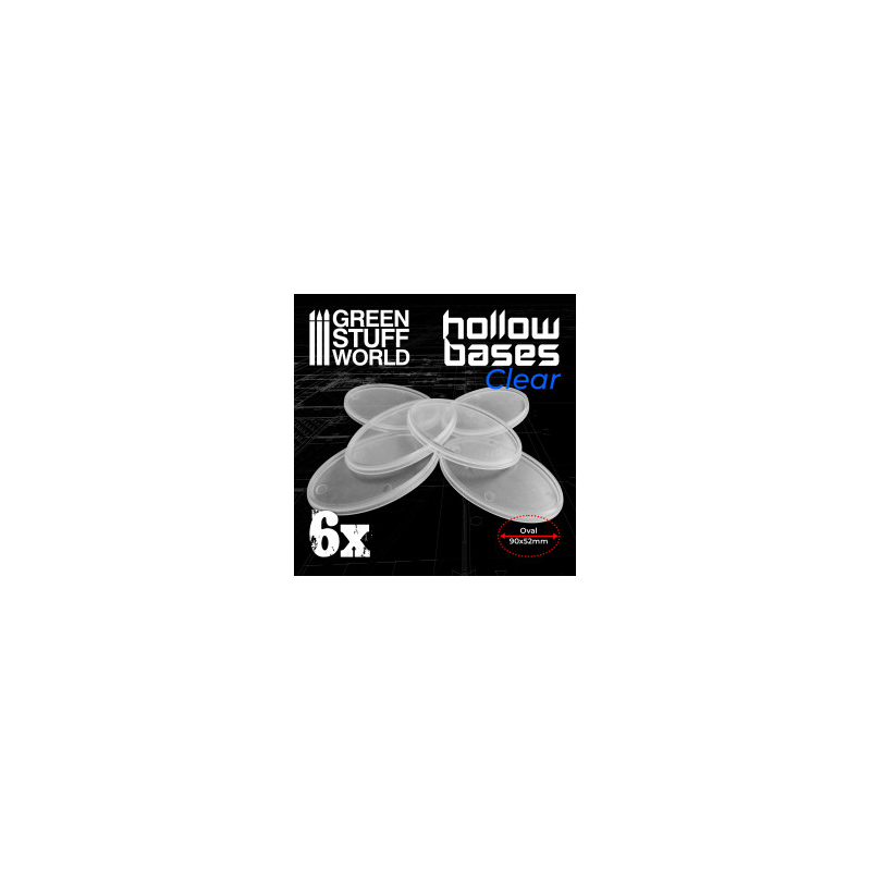 Socles Acryliques Ovales Transparents 90x52mm - Pour Modélisme Ou Vignettes - Neufs
