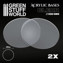 SOCLES ACRYLIQUES ROND 100 MM TRANSPARENT
