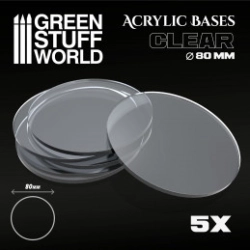 SOCLES ACRYLIQUES ROND 80 MM TRANSPARENT