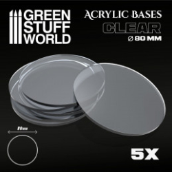SOCLES ACRYLIQUES ROND 80 MM TRANSPARENT