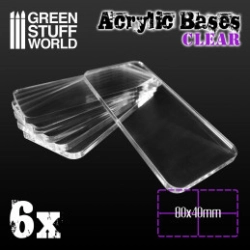 SOCLES ACRYLIQUES CARRÉS 80X40MM TRANSPARENT