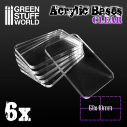 SOCLES ACRYLIQUES CARRÉS 60X40MM TRANSPARENT