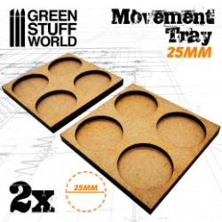 Plateaux de Mouvement MDF 25mm 2x2 -  Hordes en Ligne