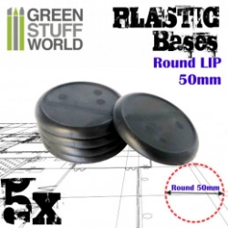 SOCLES DE PLASTIQUE RONDS 50MM - BORDS ARRONDIS