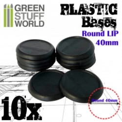 SOCLES DE PLASTIQUE RONDS 40MM - BORDS ARRONDIS