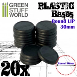 SOCLES DE PLASTIQUE RONDS 30MM - BORDS ARRONDIS