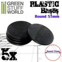 SOCLES PLASTIQUES ROND 55 MM NOIR