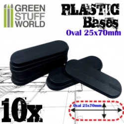 SOCLES PLASTIQUES OVALE 25X70MM NOIR