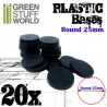 SOCLES PLASTIQUES ROND 25MM NOIR