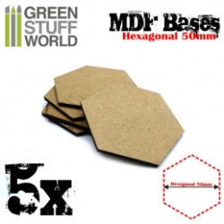 SOCLES HEXAGONALE 50 MM EN MDF BOIS