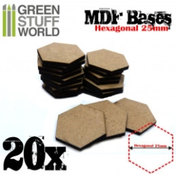 SOCLES HEXAGONALE 25 MM EN MDF BOIS