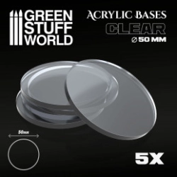 SOCLES ACRYLIQUES ROND 50 MM TRANSPARENT