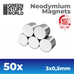 AIMANTS NÉODYMES 3X0'5MM - 50 UNITS (N52)