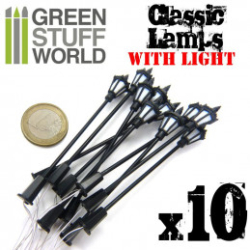 10X LAMPADAIRES CLASSIQUES AVEC LED