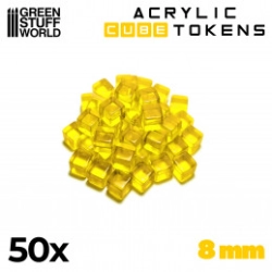 JETONS CUBES JAUNES 8MM