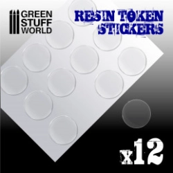 12X CABOCHONS AUTOCOLLANTS EN RESINE 40MM