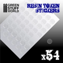 54X CABOCHONS AUTOCOLLANTS EN RESINE 20MM