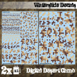 DECALCOMANIES A L'EAU - CAMOUFLAGE DÉSERT DIGITAL