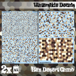 DECALCOMANIES A L'EAU - CAMOUFLAGE DÉSERT HEX