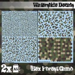 DECALCOMANIES A L'EAU - CAMOUFLAGE FORÊT HEX