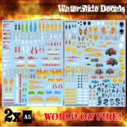 DECALCOMANIES A L'EAU - WORLD ON FIRE