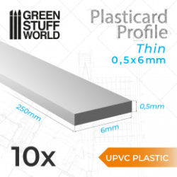 UPVC PLASTICARD - PROFILÉ FIN 0.50MM X 6MM
