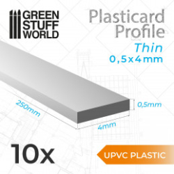 UPVC PLASTICARD - PROFILÉ FIN 0.50MM X 4MM
