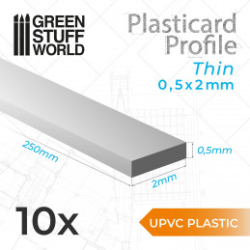 UPVC PLASTICARD - PROFILÉ FIN 0.50MM X 2MM