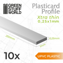 UPVC PLASTICARD - PROFILÉ EXTRA-FIN 0,25X1 MM