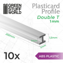 PLASTICARD PROFILÉ DOUBLE-T 1 MM