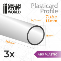 PLASTICARD PROFILÉ TUBE ROND 15MM CANALISATION