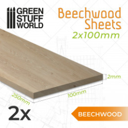 FEUILLE DE BOIS DE HÊTRE 2X100X250MM