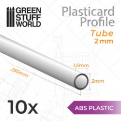 PLASTICARD PROFILÉ TUBE ROND 2 MM