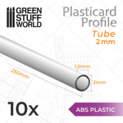 PLASTICARD PROFILÉ TUBE ROND 2 MM