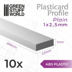 PLASTICARD PROFILÉ PLAT 2.5MM