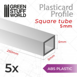 PLASTICARD PROFILÉ TUBE CARRÉE 5MM