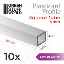 PLASTICARD PROFILÉ TUBE CARRÉE 4MM