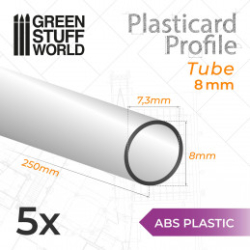 PLASTICARD PROFILÉ TUBE ROND 8MM