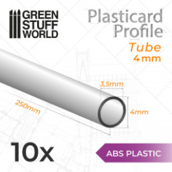 PLASTICARD PROFILÉ TUBE ROND 4MM