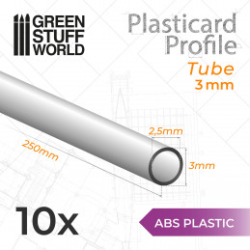 PLASTICARD PROFILÉ TUBE ROND 3 MM