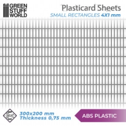 PLAQUE DE PLASTICARD TEXTURÉ RECTANGLES PETITS